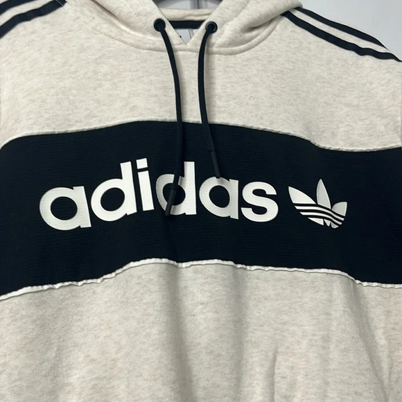 Adidas Cream Logo Hoodie - Picture 2 of 5